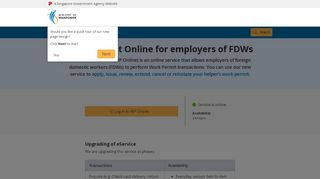 
                            9. Work Permit Online for employers of FDWs - Ministry of Manpower