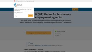 
                            7. Work Permit (WP) Online for businesses and employment agencies