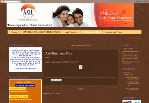 
                            10. Work with Axil Core Business Pvt Ltd: Axil Business Plan