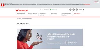 
                            12. Work with us - Banco Santander