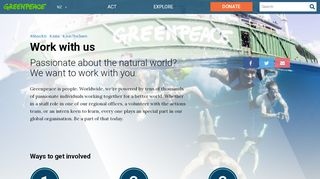 
                            2. Work with us - Greenpeace New Zealand