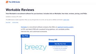 
                            5. Workable Reviews, Pricing, Key Info, and FAQs - The SMB Guide