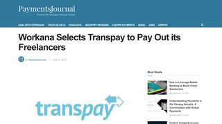 
                            12. Workana Selects Transpay to Pay Out its Freelancers | ...