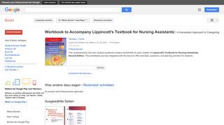 
                            5. Workbook to Accompany Lippincott's Textbook for Nursing Assistants: ...