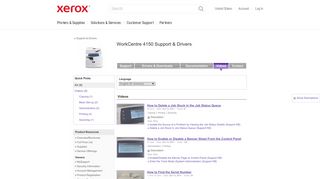 
                            11. WorkCentre 4150 Videos - Xerox Support & Drivers
