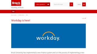 
                            13. Workday at Brock - Brock University