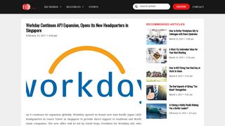
                            11. Workday Continues APJ Expansion, Opens its New Headquarters in ...