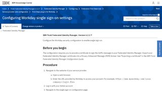 
                            7. Workday single sign-on settings - IBM