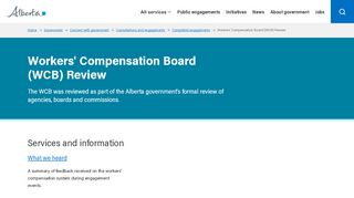 
                            3. Workers' Compensation Board (WCB) Review | Alberta.ca
