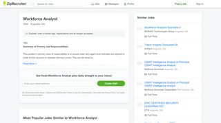 
                            9. Workforce Analyst Job in Augusta, GA at Sitel - ZipRecruiter