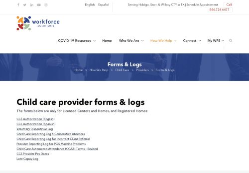 
                            13. Workforce Solutions - Forms & Logs