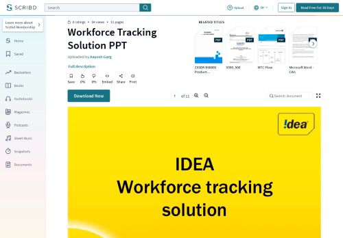 
                            8. Workforce Tracking Solution PPT | Computing | Technology - Scribd