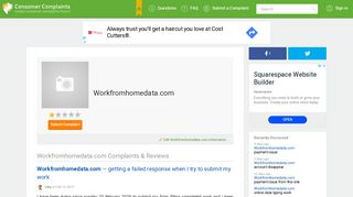 
                            10. Workfromhomedata.com - Consumer Complaints Forum