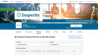 
                            9. Working as a Benefits Analyst at Insperity: Employee Reviews ...