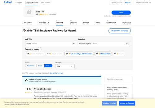 
                            4. Working as a Guard at Mitie TSM: Employee Reviews | Indeed.co.uk