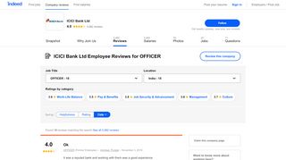 
                            6. Working as an OFFICER at ICICI Bank Ltd: Employee Reviews - Indeed