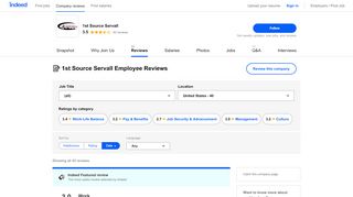 
                            4. Working at 1st Source Servall: Employee Reviews | Indeed.com