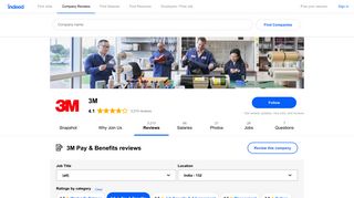 
                            9. Working at 3M: Employee Reviews about Pay & Benefits | Indeed.co.in