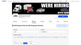 
                            10. Working at AAA Express Parcels INC: Employee Reviews | Indeed.com