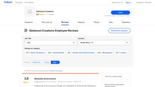 
                            5. Working at ABELANANI CREATIONS: Employee Reviews | Indeed.co.za