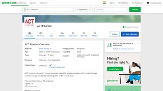 
                            8. Working at ACT Fibernet | Glassdoor.co.in