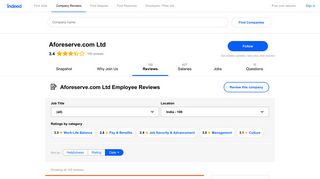 
                            9. Working at Aforeserve.com Ltd: 96 Reviews | Indeed.co.in