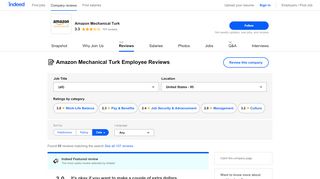 
                            5. Working at Amazon Mechanical Turk: 67 Reviews | Indeed.com