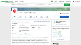 
                            10. Working at American Arbitration Association | Glassdoor.co.in