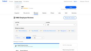 
                            8. Working at AMU: Employee Reviews | Indeed.com