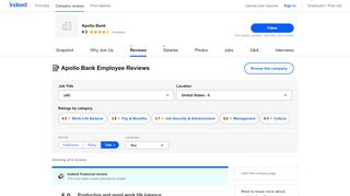 
                            10. Working at Apollo Bank: Employee Reviews | Indeed.com