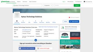 
                            12. Working at Aptsys Technology Solutions | Glassdoor