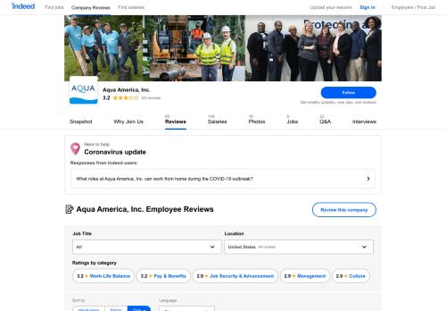 
                            4. Working at Aqua America, Inc.: 57 Reviews | Indeed.com