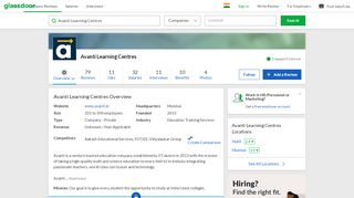 
                            8. Working at Avanti Learning Centres | Glassdoor.co.in