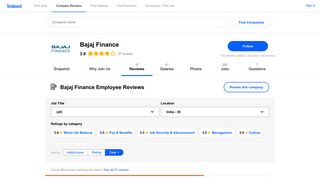 
                            10. Working at Bajaj Finance: Employee Reviews | Indeed.co.in