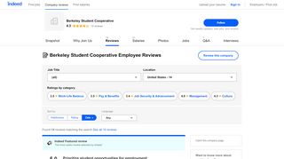 
                            11. Working at Berkeley Student Cooperative: Employee Reviews | Indeed ...