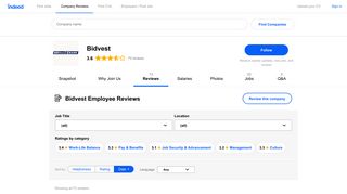 
                            5. Working at Bidvest: Employee Reviews about Pay & Benefits | Indeed ...