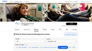 
                            10. Working at BioLife Plasma Services: 216 Reviews about Management ...