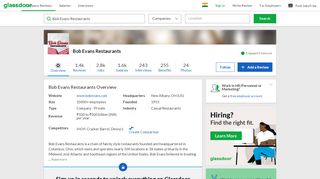 
                            9. Working at Bob Evans Restaurants | Glassdoor.co.in