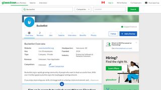 
                            10. Working at Bucketlist | Glassdoor.ca