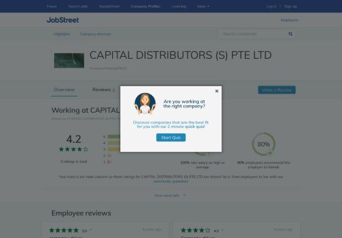 
                            11. Working at CAPITAL DISTRIBUTORS (S) PTE LTD ... - JobStreet.com