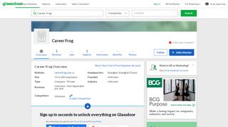 
                            10. Working at Career Frog | Glassdoor