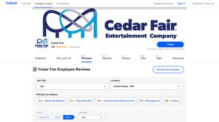 
                            8. Working at Cedar Fair: 346 Reviews | Indeed.com