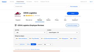 
                            10. Working at CEVA Logistics: 213 Reviews | Indeed.co.uk