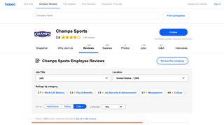
                            12. Working at Champs Sports: 1,366 Reviews | Indeed.com