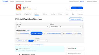 
                            8. Working at Circle K: 1,467 Reviews about Pay & Benefits | Indeed.com
