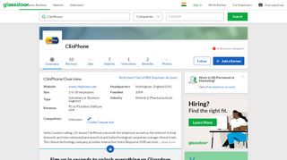 
                            10. Working at ClinPhone | Glassdoor.co.in