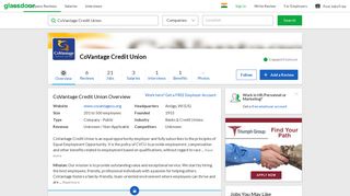 
                            10. Working at CoVantage Credit Union | Glassdoor.co.in
