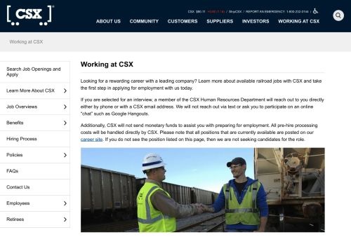 
                            4. Working at CSX - CSX.com