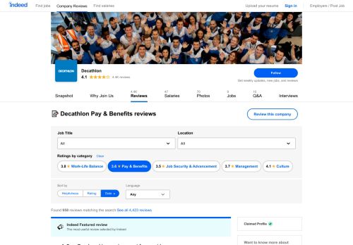 
                            7. Working at Decathlon: 79 Reviews about Pay & Benefits | Indeed.com