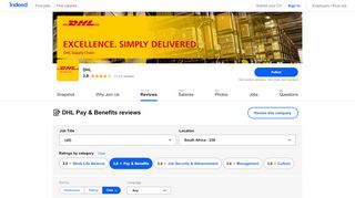 
                            11. Working at DHL: Employee Reviews about Pay & Benefits | Indeed.co.za